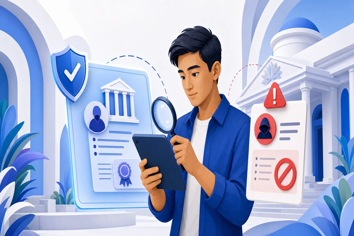 How to verify a bank, lender, or investment